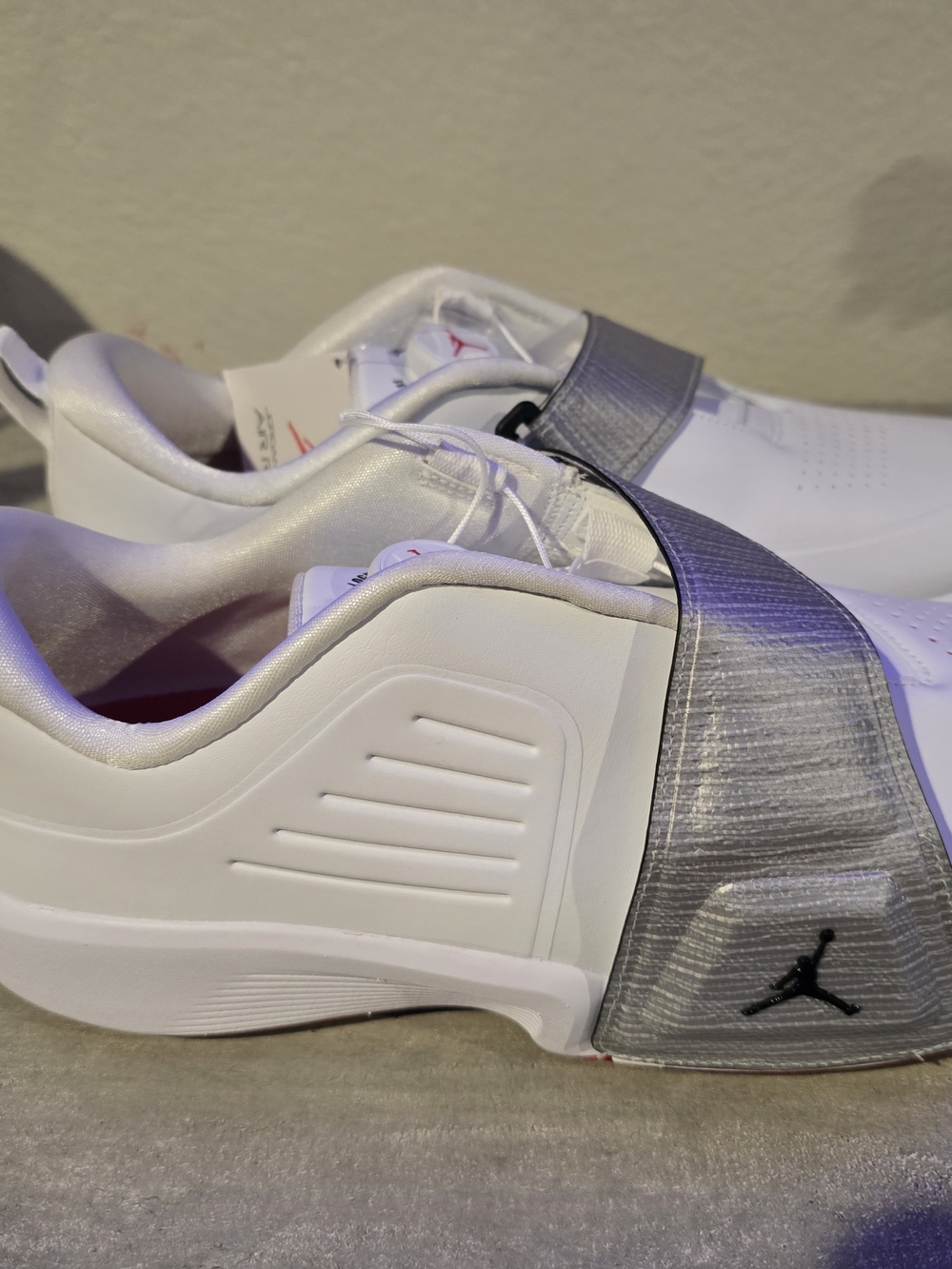 Jordan Air REV White and Silver Golf Shoes with Strap